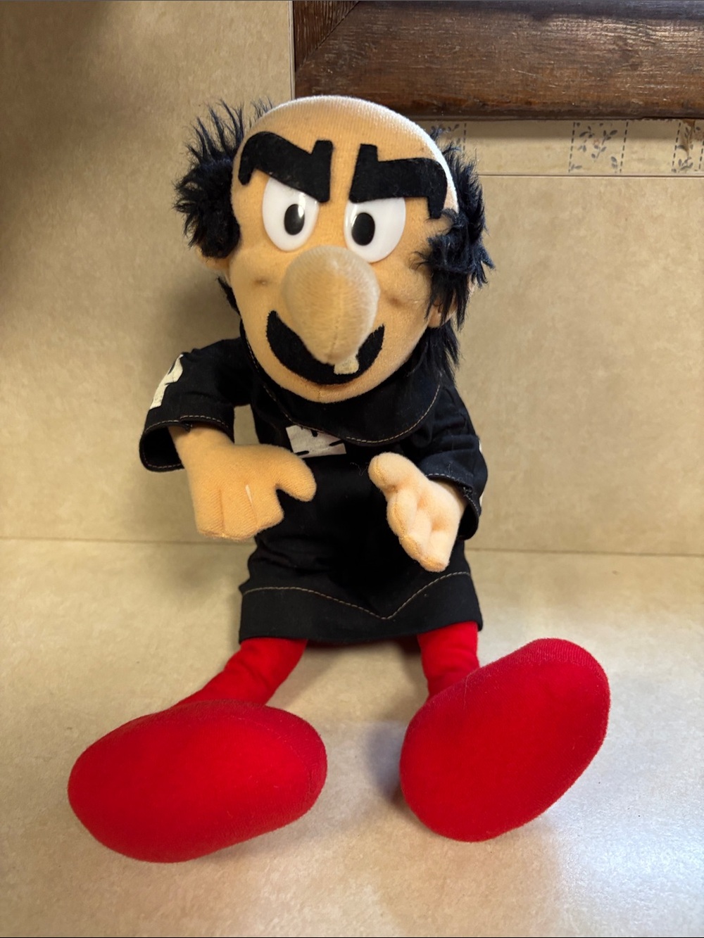 VINTAGE GARGAMEL SMURFS PLUSH 1982 WALLACE BERRIE PEYO DOLL 15" PLUSH.